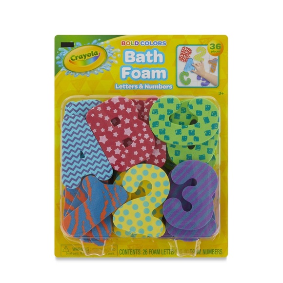 Crayola Mix and Match Bath Foam Letters and Numbers, 36 Pieces - Picture 6 of 6